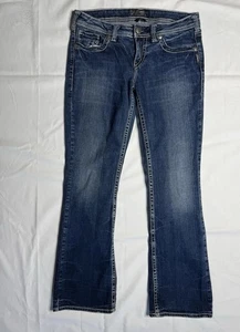 Silver Jeans Co. Aiko jeans denim cuciture spesse bootcut donna taglia 29 - Foto 1 di 9