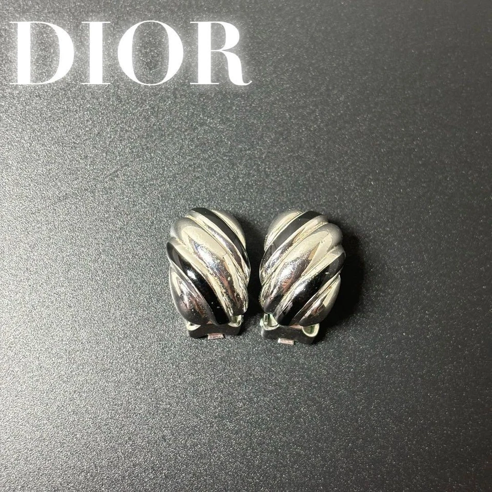 Pendientes Christian Dior Twist Grande Tono Plata Clip Joyería de Diseñador MAa0304 Foto 1 de 4