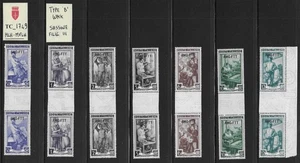 TC_1749. TRIESTE FTT. Gutter pairs of 1950 "ITALIA LAVORO" cplt. set. MLH/MVLH - Picture 1 of 1