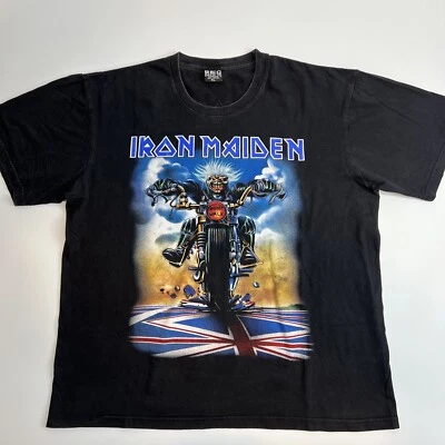 Camiseta Iron Maiden masculina REO Rock of the algodão banda vintage tamanho XL - Imagem 1 de 4