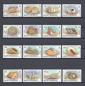 Montserrat 681-696, montado sin montar o nunca montado. Sea Shells 1988: tulipán dorado, vieira Knobby, x29320 - Imagen 1 de 1