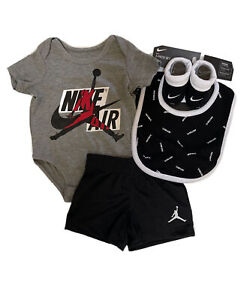 Nike Air Jordan Baby Boys Bodysuit or Tee & Shorts, 2-4PC sets; 0-3M thru 24M