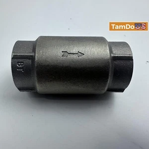 1" NPT IN-LINE CHECK VALVE BRASS SPRING LOADED 400 PSI Simmons 503SB USA 2ER09 - Picture 1 of 10