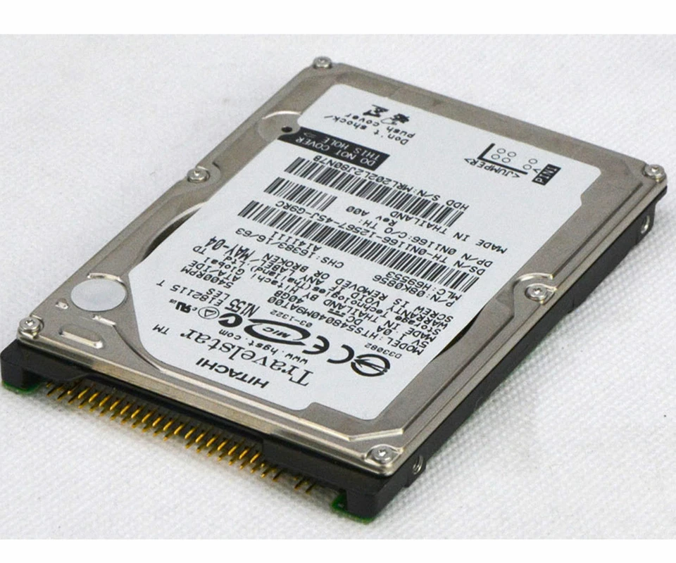40GB 2,5" 6,35 CM 44-PIN HDD FESTPLATTE HITACHI HTS548040M9AT00 IDE PATA OK O80 - Bild 1 von 1