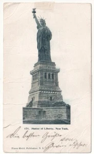 Estatua de la Libertad, Nueva York, Antigua Postal PMC de Franz Huld - Imagen 1 de 2