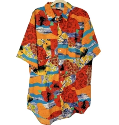Camisa para hombre Island Life by Catalina de algodón tropical con botones talla XL NUEVA CON ETIQUETAS Foto 1 de 4