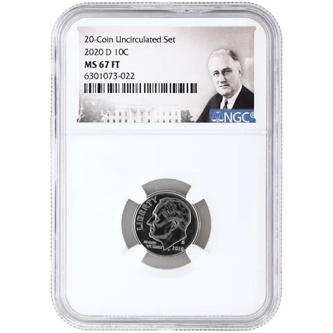 2020 D Roosevelt Dime NGC MS67FT Cover