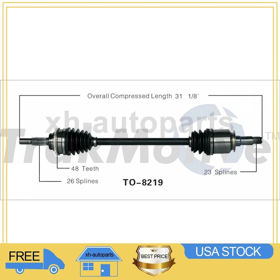 Fits 2004~2007 Toyota Highlander 1X Rear Right TrakMotive CV Axle Shaft - Image 1 of 1