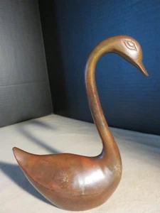 Vintage Metal Long Neck Goose Duck Swan Lake Beach Bird Nautical - Picture 1 of 8