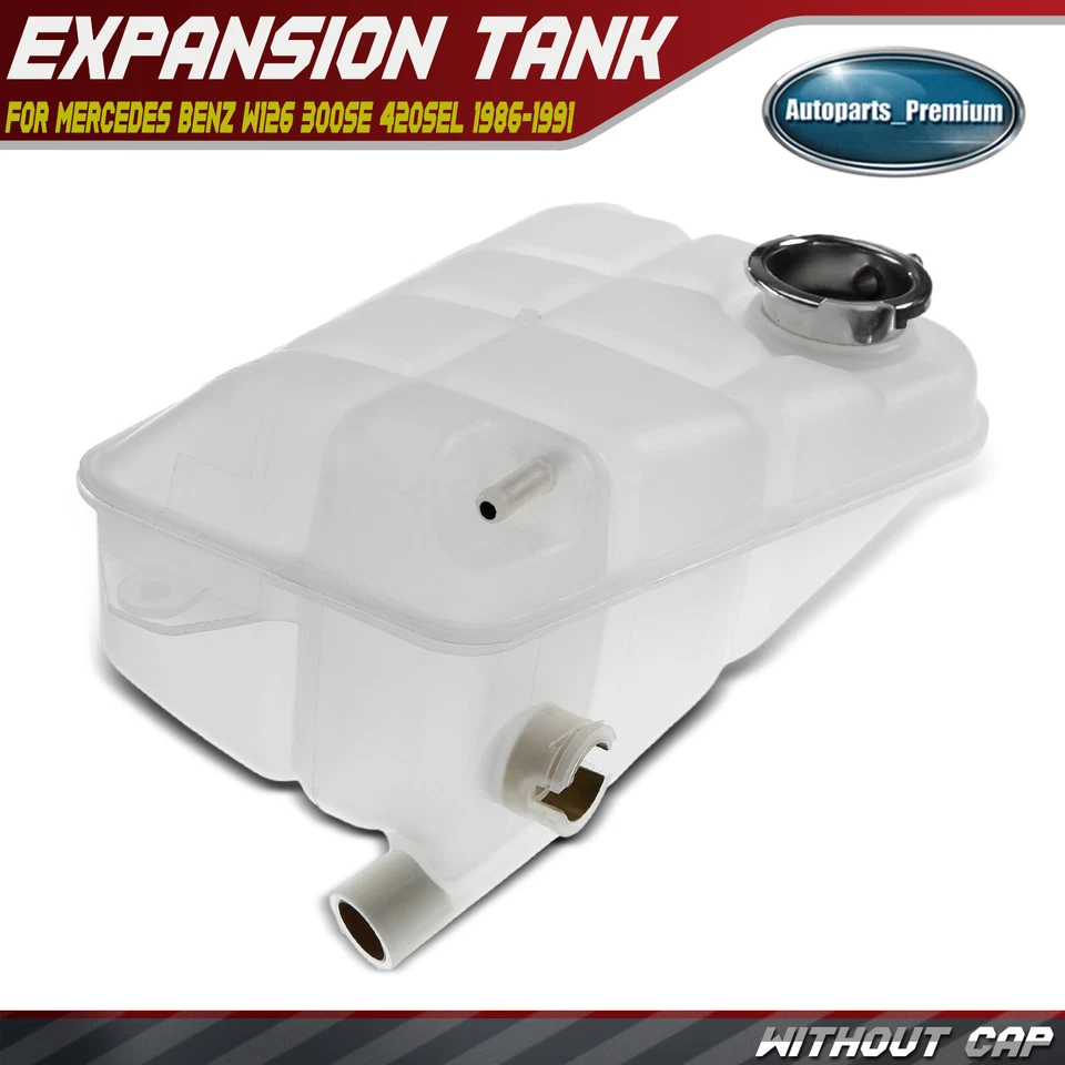 Coolant Expansion Tank w/o Cap for Mercedes-Benz W126 300 450 500 560 1265001549 - Image 1 of 4