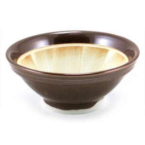 Japanische 7"D Keramik braun Suribachi Mörser Lebensmittelzubereitung Schüssel Made in Japan - Bild 1 von 5