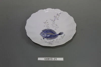 Medard de Noblat / Limoges France, Fischdekor  Teller No3 (G5813-21-A52) - Bild 1 von 4