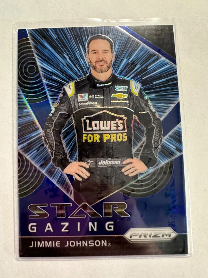 K33,444 - 2018 Panini Prizm Prizms Blue #65 Jimmie Johnson SG #/99 - Image 1 of 1