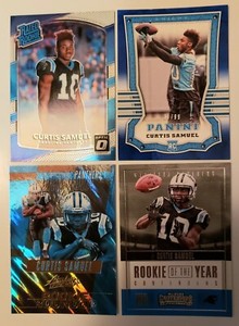 Curtis Samuel 4 RC Lot 2017 Optic, Panini Knight /99, Absolute, Contenders 