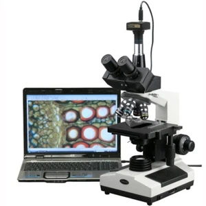 AmScope 40X-2000X Doctor Veterinary Clinic Biological Microscope + 10MP Digital - Picture 1 of 8