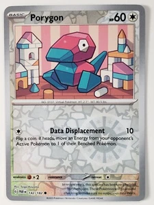 Tarjeta Pokémon REVERSE HOLO Porygon 142/182 NM/M - Paradox Rift Scarlet Violet - Imagen 1 de 3