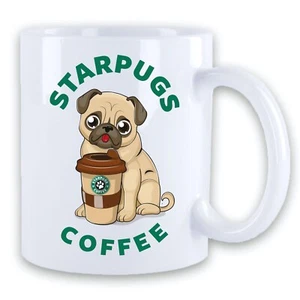 Kaffeetasse Kaffeebecher Teetasse Starpugs Coffee Mops Geschenk Keramik Hund - Bild 1 von 2
