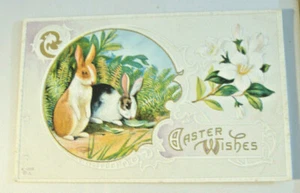 VINTAGE OSTERPOSTKARTE ~ OSTERWÜNSCHE ~ E-308 KOPR. E. NASH - Bild 1 von 5