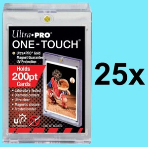25 Ultra Pro ONE TOUCH 200pt MAGNETIC UV Trading Card Holder Case Sports 85834 - Picture 1 of 1