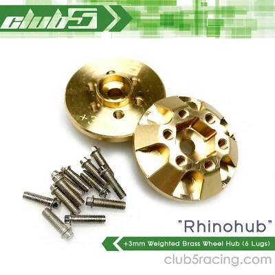 "Rhinohub" +3mm Weighted Brass Wheel Hub for Vanquish Wheel SLW350 ( 6 Lugs ) - Image 1 of 4