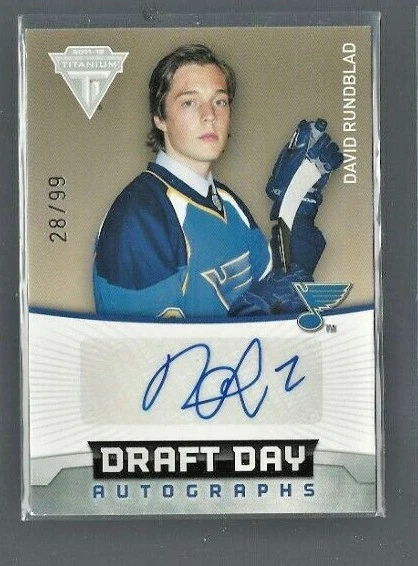 2011-12 Panini Titanium Draft Day Autographs #29 David Rundblad 28/99 - Image 1 of 1