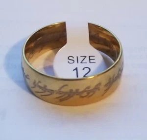 Ring The Lord Of The Rings 12 Size 8mm Gold - Picture 1 of 1