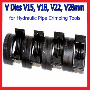 Troqueles en V para herramientas de prensado de prensado de tuberías hidráulicas V15 mm, V18, V22 y V28 mm A10 - Imagen 1 de 3