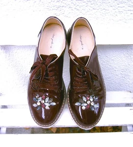 Schuhe Schnürer Loafer Slipper Mokassins bordeaux weinrot Lackleder 39 ZARA - Bild 1 von 2