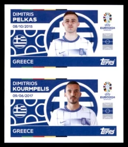 Topps Euro 2024 Sticker - Pelkas/Dimitrios Kourbelis Greece No.GRE10-11 - Picture 1 of 2
