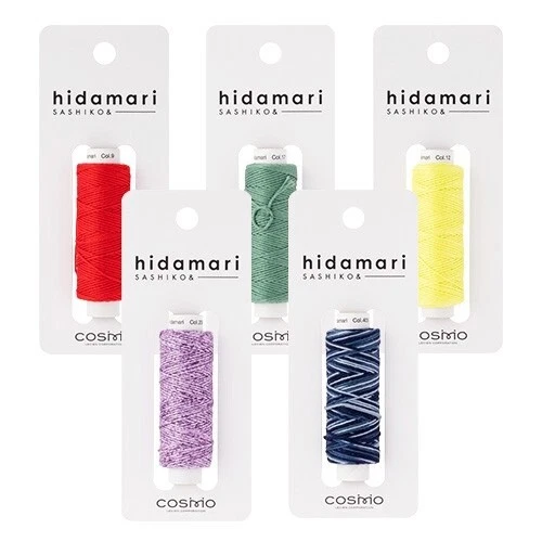 Sashiko Thread - HIDAMARI - MULTI-COLORS - MEDIUM Weight - 30m - 100% Cotton - Image 1 of 1