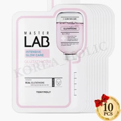 TONYMOLY Master Lab Mask Sheet 19g 10pcs Glutathione Glow Skin Care Mask Sheets - Image 1 of 4
