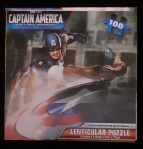 Marvel Captain America The First Avenger Lenticular Puzzle~NEW/SEALED (Torn Box) - Picture 1 of 6