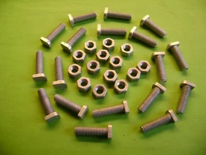 15 Greenhouse LONGER Bolts & Nuts 22mm GREENHOUSE CROPPED Head Aluminium Bolts - Picture 1 of 12