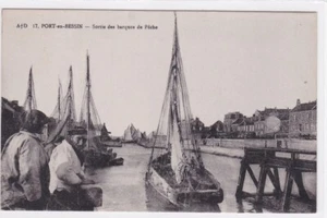 Carte Postale Ancienne CPA 14 Port-En-Bessin - Sortie Des Barques De Pêche - Imagen 1 de 1