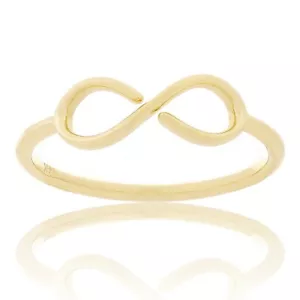14 Karat Gelbgold Infinity Ring Größe 8 - 5,7 mm 1,6 Gramm - Bild 1 von 5
