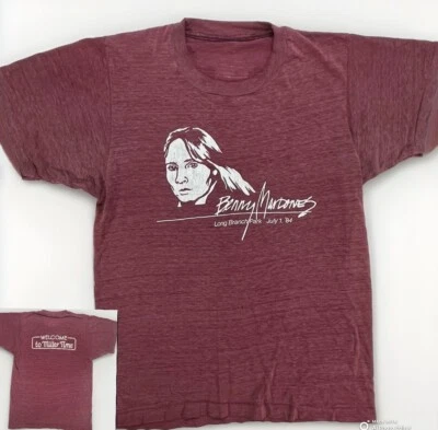 Camiseta de colección de la gira de conciertos de Benny Mardones para hombre S 1984 delgada en la noche años 80 Foto 1 de 4