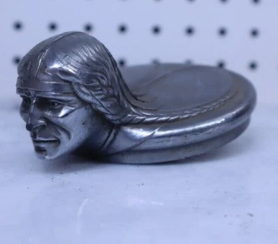 Raro Antiguo Vintage Finales 1920 Pontiac Cabeza India Tapa Radiador Coche *Dañado Foto 1 de 4