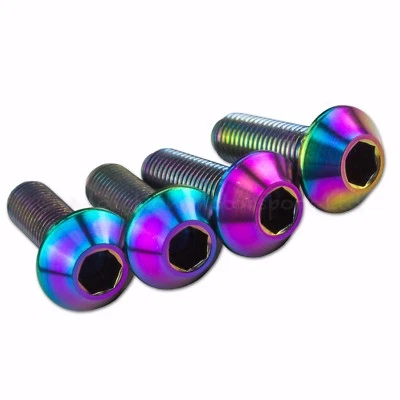 4x Tornillos Tornillos Parabrisas Ducati Panigale 899, 1199 S R Arco Iris Titanio Foto 1 de 2