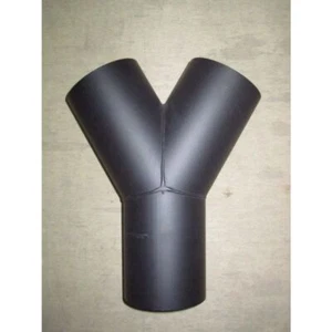 RACCORDO A Y NERO SP 1,2 mm PER DOPPIA CANALIZZAZIONE ARIA STUFA E CAMINI - Foto 1 di 1