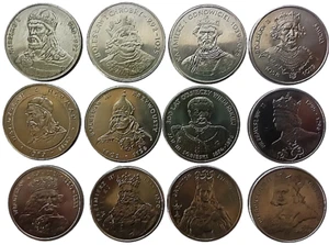 POLEN 12 MÜNZSATZ - 50 100 500 ZLOTYCH 1979 - 1989 GEDENKMÜNZE KÖNIG & HERZÖGE - Bild 1 von 4