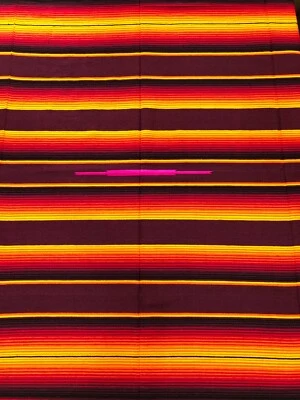 Falsa Mexican Blanket Saltillo cholo Serape diamond Yoga Throw Limited Edition H - Image 1 of 4