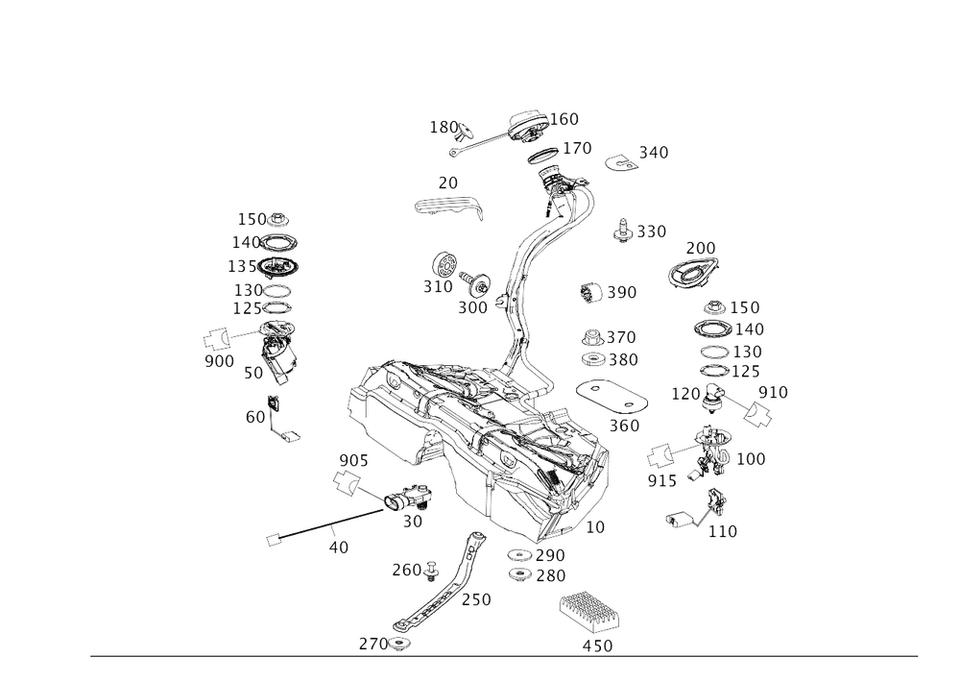 Módulo de entrega de combustível genuíno Mercedes-Benz 218-470-04-94 - Imagem 1 de 1
