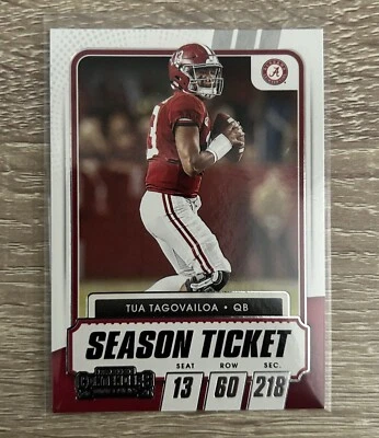 2021 Panini Contenders Draft Picks Season Ticket #25 Tua Tagovailoa Dolphins - Image 1 of 2
