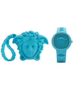 Versace Medusa Uhr Pop Blau Armband Mode Armband Etui Unisex Herren Damen Neu mit Etikett - Bild 1 von 5