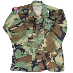 Army Woodland Camo Military Shirt EA Industries M/Med Sergeant *Gebraucht LESEN - Bild 1 von 14