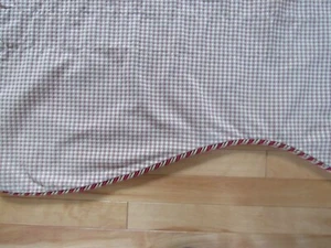 RLF HOME CHECKED SCALLOP LINED VALANCE PIPING 74"X16.5" RUST CREAM SAGE HV 2 - Picture 1 of 9