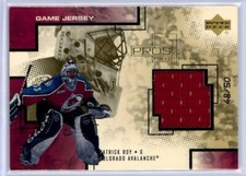2000-01 Upper Deck Pros and Prospects Game Jersey Exclusives #PR Patrick Roy /50
