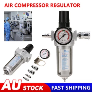 1/4" Air Compressor Moisture Filter Water Trap Filter Regulator Separator Kit AU - Picture 1 of 12