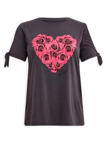 Torrid Plus size 2 Betsey Johnson Rose Bouquet Open Cold Shoulder Top Shirt New - Picture 1 of 2