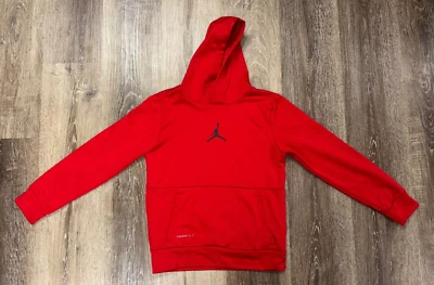 Pulôver Nike Air Jordan Jumpman Youth tamanho M ajuste térmico médio vintage vermelho com capuz - Imagem 1 de 4